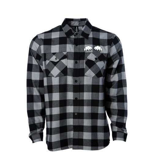 BORK BORK BORK Merch - Spring Fundraiser, a Grey Heather/ Black Unisex Flannel Shirt