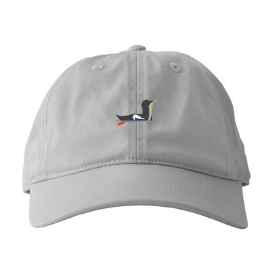 Floating Pigeon Guillemot Hat, a Dolphin Printed Eco Baseball Cap