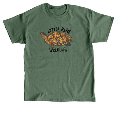Benny, the Eastern Box Turtle, a Military Green Classic Unisex Tee