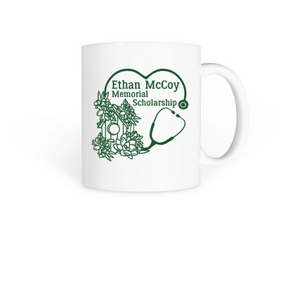 Ethan McCoy Memorial Scholarship Coffee Mug, a White Coffee Mug