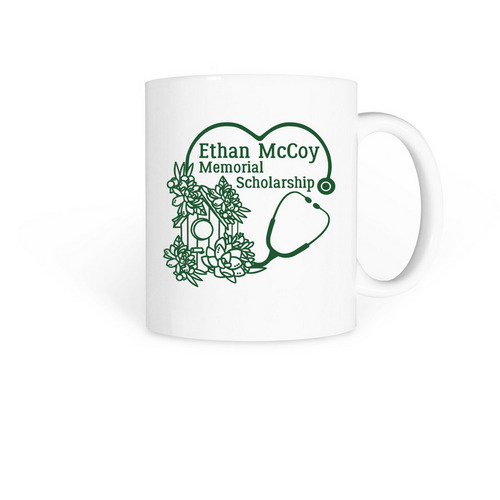 Ethan McCoy Memorial Scholarship Coffee Mug, a White Coffee Mug