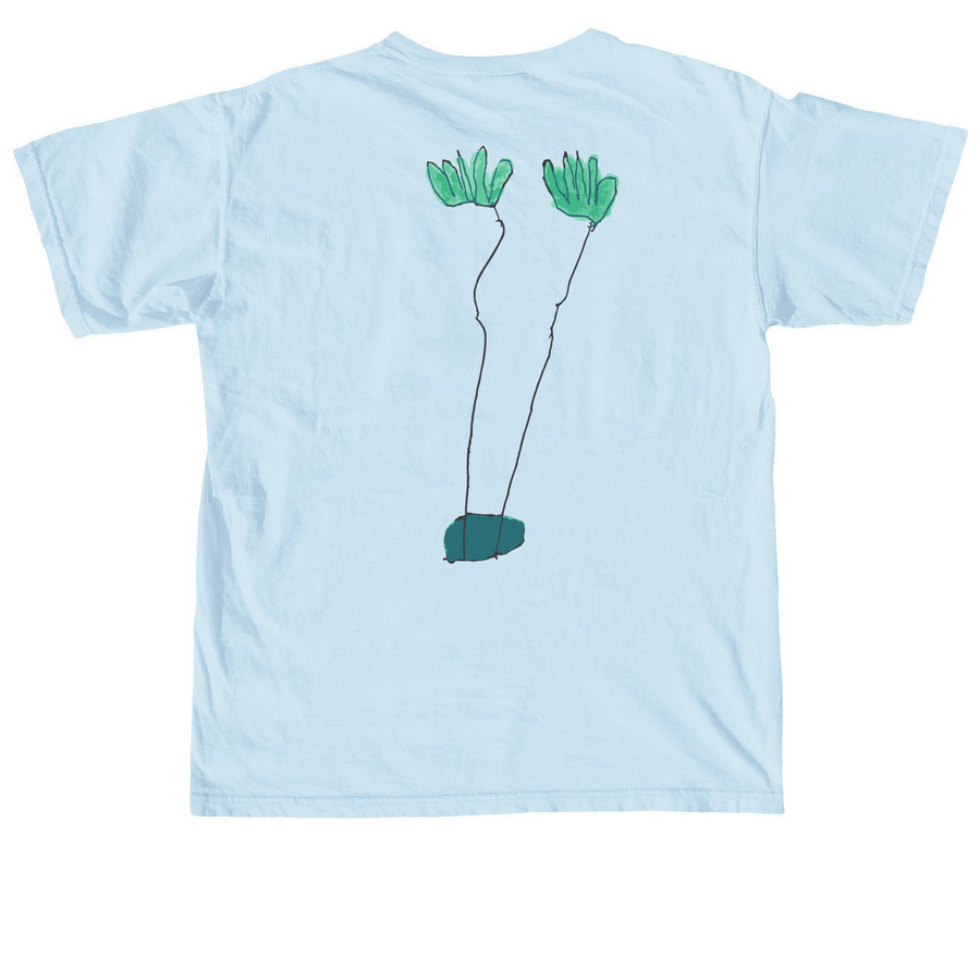 Finny Bouncing Machine, a Chambray Comfort Colors Unisex Tee (back-view)