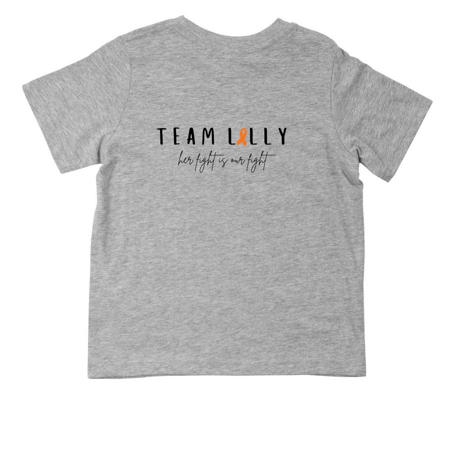 Lilly Strong Toddler shirts, a Heather Toddler Tee (back-view)