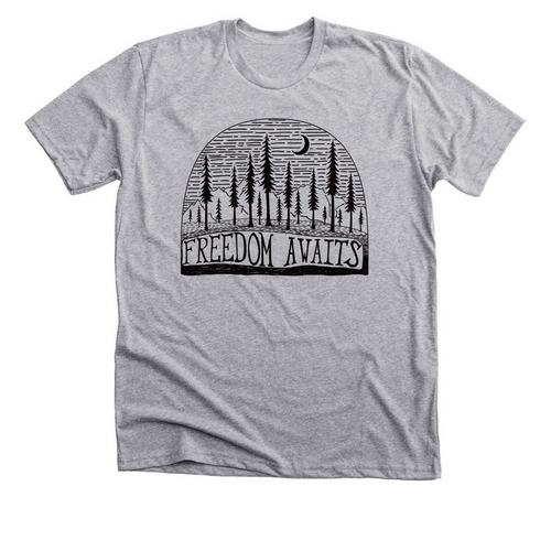 Freedom Awaits, a Athletic Heather Premium Unisex Tee