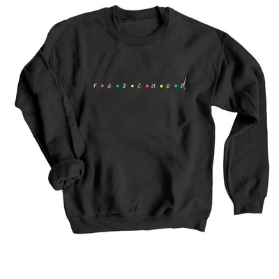 Rescued Tee & Sweatshirt, a Black Crewneck Sweatshirt