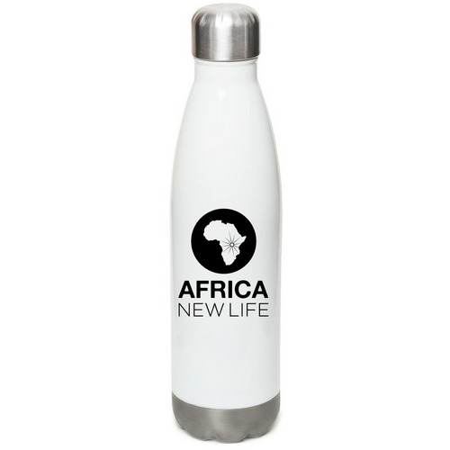17 Oz. Water Bottle, a White Stainless Steel Water Bottle