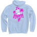Fight Like Sarah, a Light Blue Pullover Hoodie (back-view)
