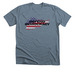 Defend Democracy, a Heather Slate Premium Unisex Tee