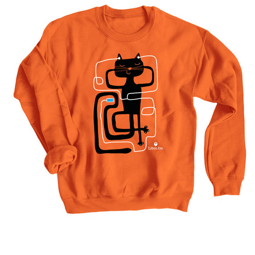 Flavia, a Orange Crewneck Sweatshirt