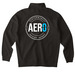 Aero Quarter Zip, a Black Midweight Quarter Zip Pullover (back-view)
