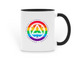 Trinity Pride Mug, a Black Two-Tone Ceramic Mug