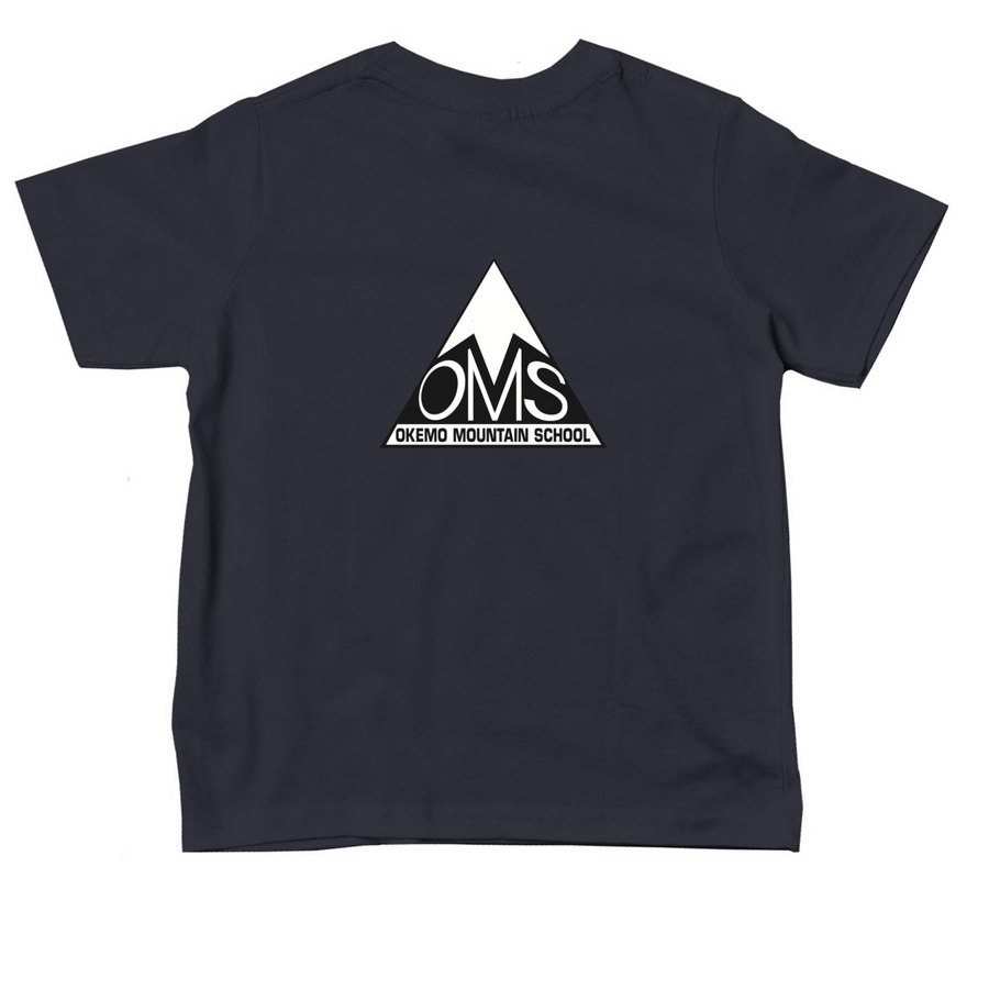 OMS Snowflake: Toddler Tee, a Navy Toddler Tee (back-view)