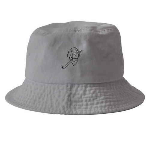 Garth's Golfing Hat, a Grey Printed Bucket Hat