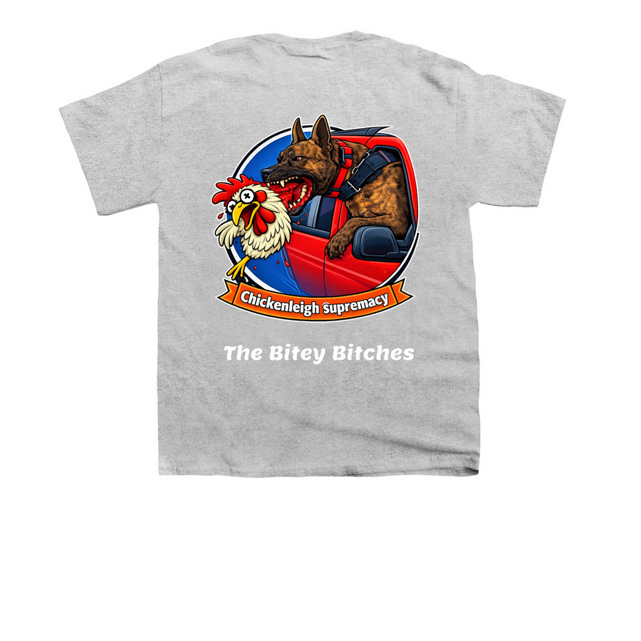 Chickenleigh Drop, a Sport Grey Youth Unisex Tee (back-view)