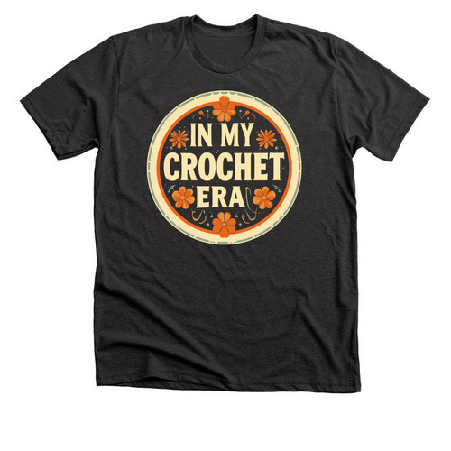 In My Crochet Era, a Dark Grey Heather Premium Unisex Tee