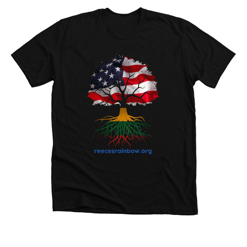 Lithuanian Roots, a Solid Black Blend Premium Unisex Tee