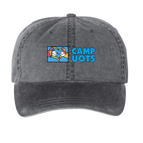 Hats, a Black Printed Pigment Dye Baseball Cap