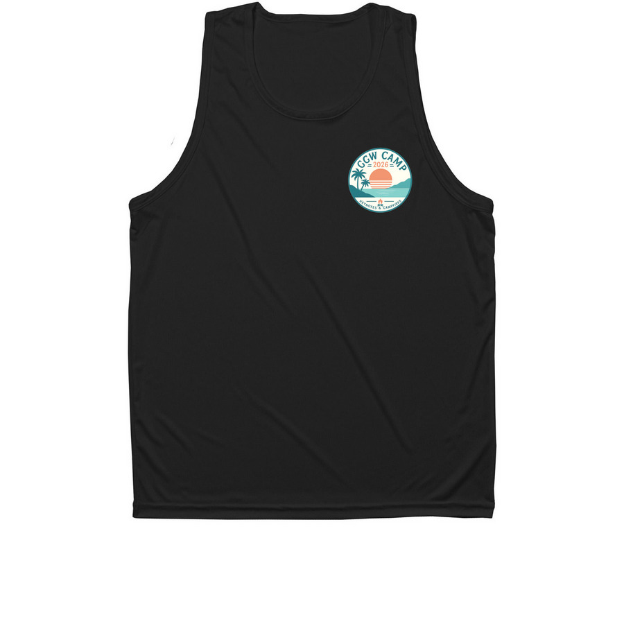 GGW Camp, a Black Unisex Performance Tank