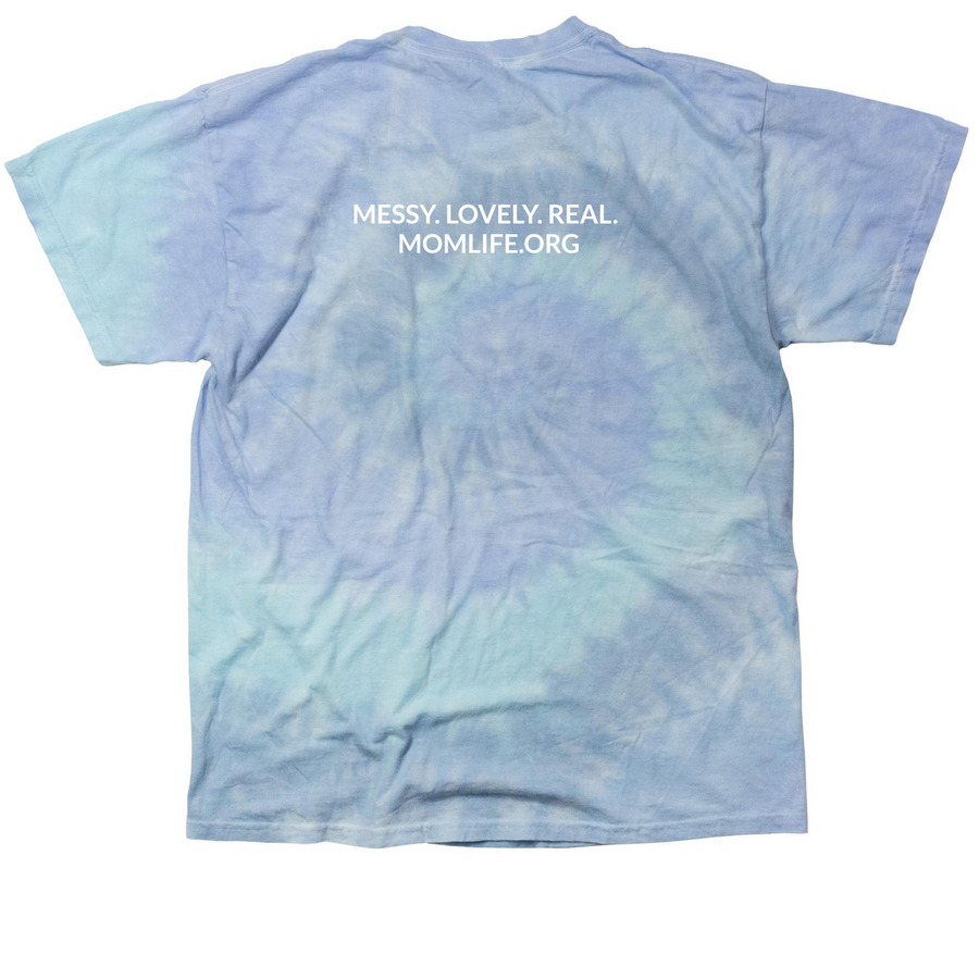 MomLife Tie-Dye Tee, a Lagoon Classic Tie Dye Tee (back-view)