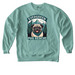 Evergreen Pug Rescue Logo Gear, a Seafoam Comfort Colors Crewneck Sweatshirt