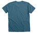 Dig it Dude Three-Peat, a Heather Deep Teal Premium V-Neck Tee (back-view)