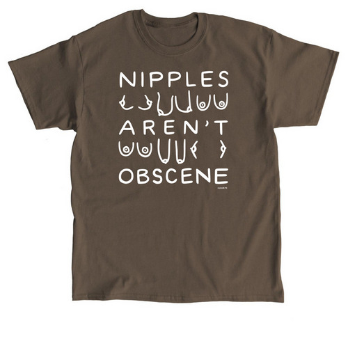 Nipples Aren't Obscene, a Dark Chocolate Classic Unisex Tee