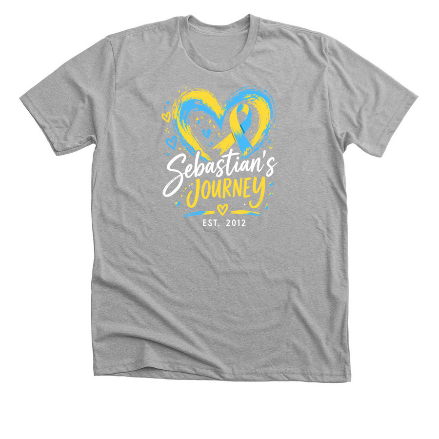 Sebastian?s Journey&nbsp;, a Athletic Heather Premium Unisex Tee