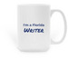 Mug - I'm a Florida Writer, a White Large Coffee Mug