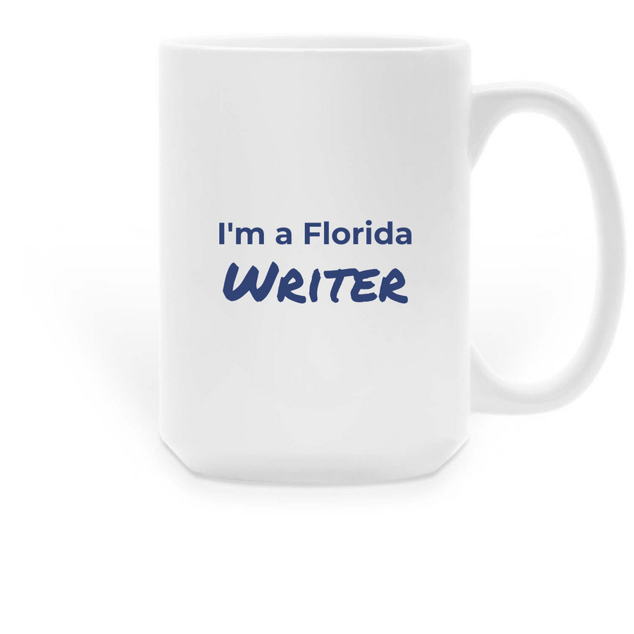 Mug - I'm a Florida Writer, a White Large Coffee Mug