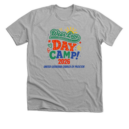 Day Camp 2026, a Athletic Heather Premium Unisex Tee