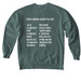 IDITAROD 2026 TEAM, a Blue Spruce Comfort Colors Crewneck Sweatshirt (back-view)