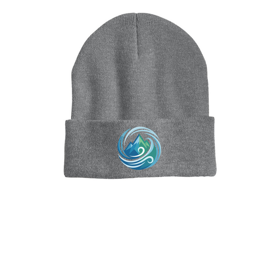 PNWIS Logo Beanie, a Dark Heather Grey Printed Cuffed Beanie