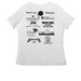 NEW, a White Women's Relaxed V-Neck Tee (back-view)