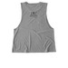 She Believed, a Aluminum Grey Allmade Eco Triblend Women?s Muscle Tank (back-view)