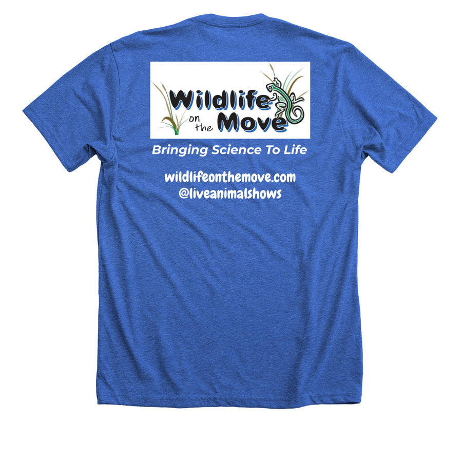 I'M SNAKEY T-Shirts - Lemony the Python, a Heather True Royal Premium Unisex Tee (back-view)