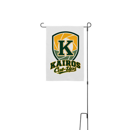 Kairos Cut-Ups // Bridges4Justice Fundraiser, a White 12" x 18" Yard Flag with Stake