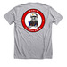 Life Goal - Black text, a Athletic Heather Premium Unisex Tee (back-view)