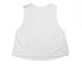dog mom shirt, a Solid White Blend Women's Cropped Racerback Tank (back-view)