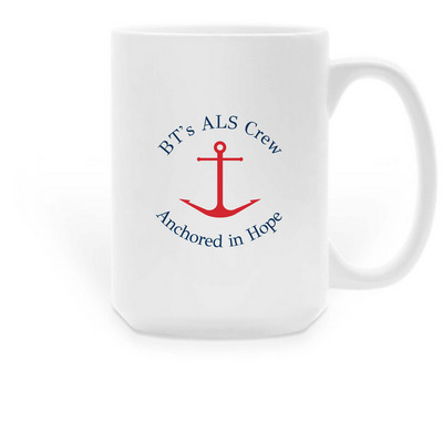 BT's ALS Crew Mug, a White Large Coffee Mug