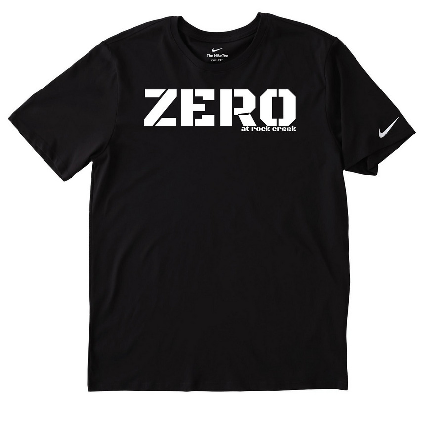 ZERO, a Black Nike Dri-FIT Jersey Blend Performance Tee