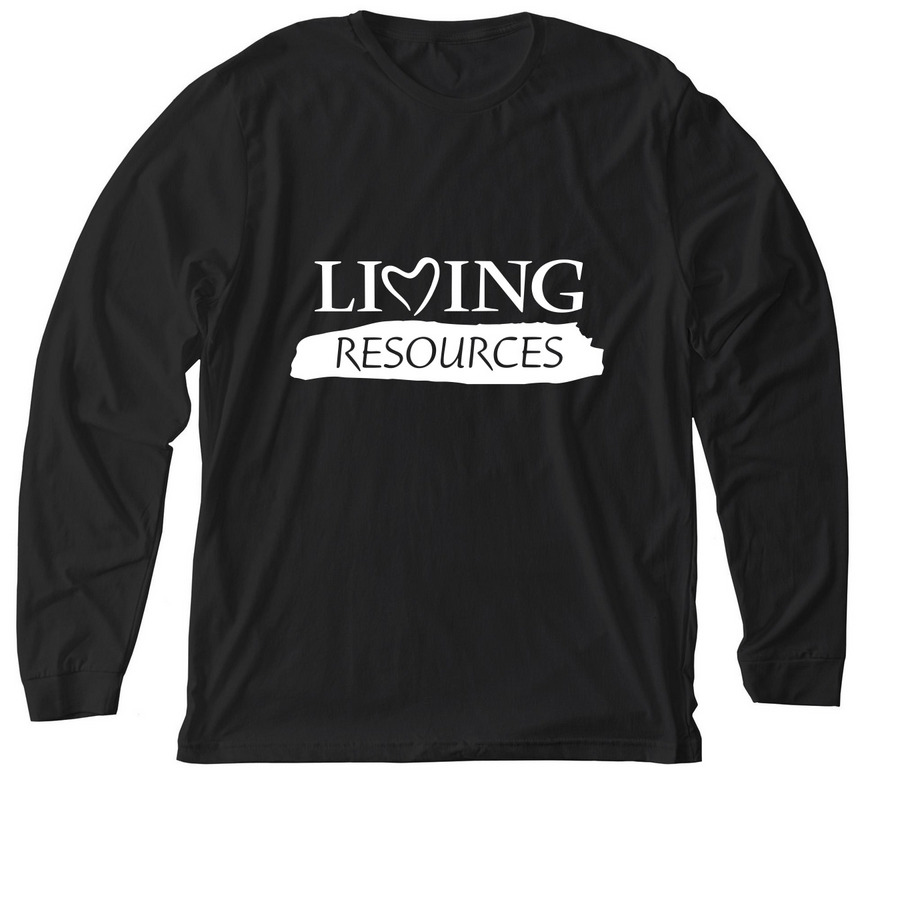 Long Sleeve Living Resources Logo Shirt, a Solid Black Blend Premium Long Sleeve Tee