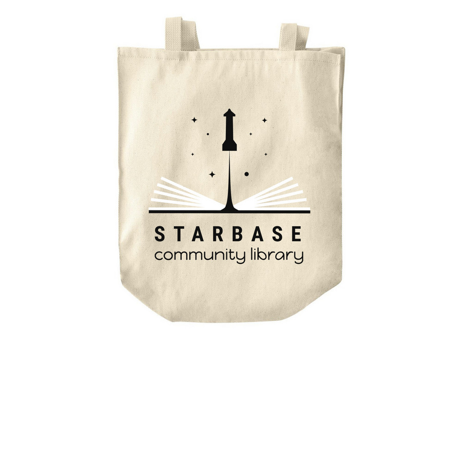 Book Bag, a Natural Over-the-Shoulder Shopping Tote Bag