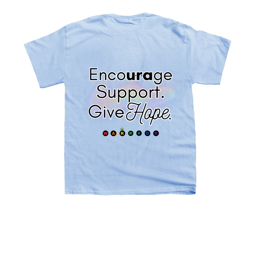 MAK Logo Merch&nbsp;, a Light Blue Youth Unisex Tee (back-view)