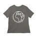 Go Into All the World, a Asphalt Women?s Relaxed Cotton Tee (back-view)