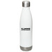 Water Bottle, a White Stainless Steel Water Bottle (back-view)