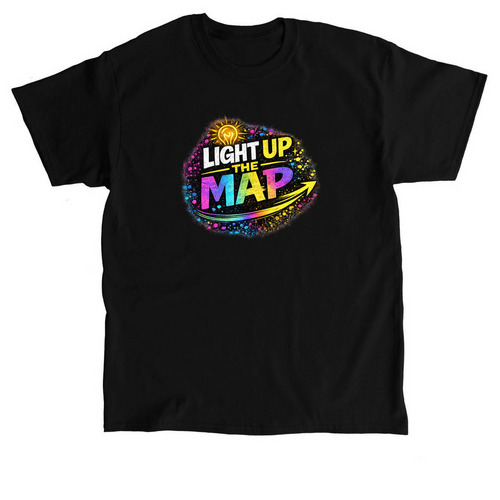 Light Up The Map, a Black Classic Unisex Tee