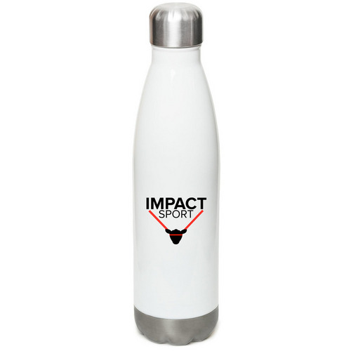 IMPACT SPORT WATER BOTTLE, a White Stainless Steel Water Bottle