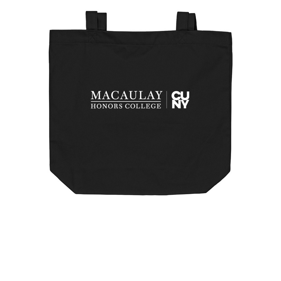 Macaulay Honors College at CUNY Tote Bag, a Black Organic Cotton Tote Bag