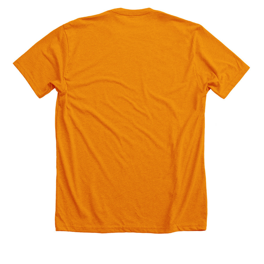 End Gun Violence, a Heather Orange Premium Unisex Tee (back-view)