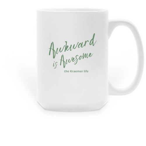 Awkward is Awesome, a White Large Coffee Mug